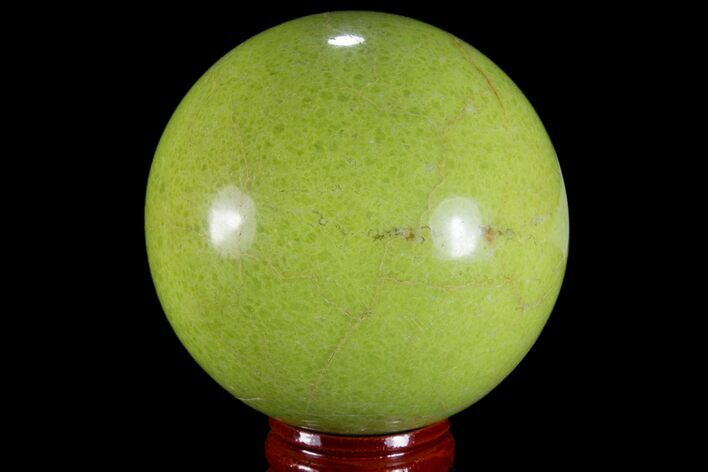 Polished Green Opal Sphere - Madagascar #78769